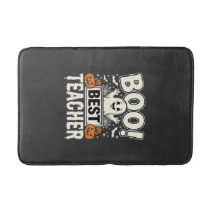 Boo Best Teacher Halloween Ghost Design_1 Bath Mat