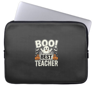 Boo Best Teacher Halloween Ghost Design_1 Laptop Sleeve