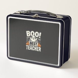 Boo Best Teacher Halloween Ghost Design_1 Metal Lunch Box