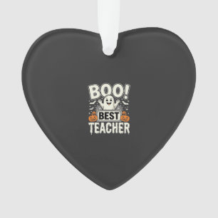 Boo Best Teacher Halloween Ghost Design_1 Ornament