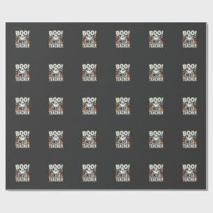 Boo Best Teacher Halloween Ghost Design_1 Wrapping Paper