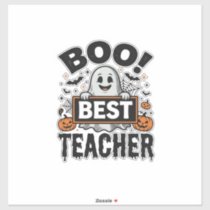 Boo Best Teacher Vintage Halloween Teacher Design_