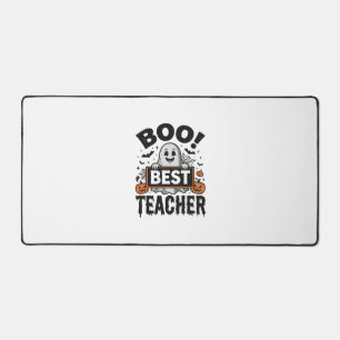 Boo Best Teacher Vintage Halloween Teacher Design_ Desk Mat