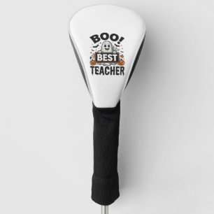 Boo Best Teacher Vintage Halloween Teacher Design_ Golf Head Cover