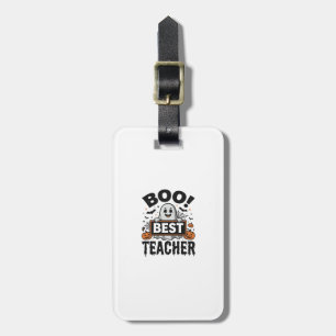 Boo Best Teacher Vintage Halloween Teacher Design_ Luggage Tag