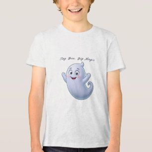 Boo Big Magic Cute Baby Ghost Halloween Tri-Blend Shirt