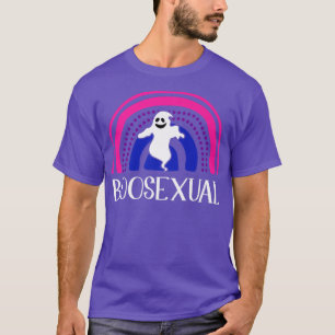 Boo Biseual Lazy Halloween Costume Funny Bi Ghost  T-Shirt