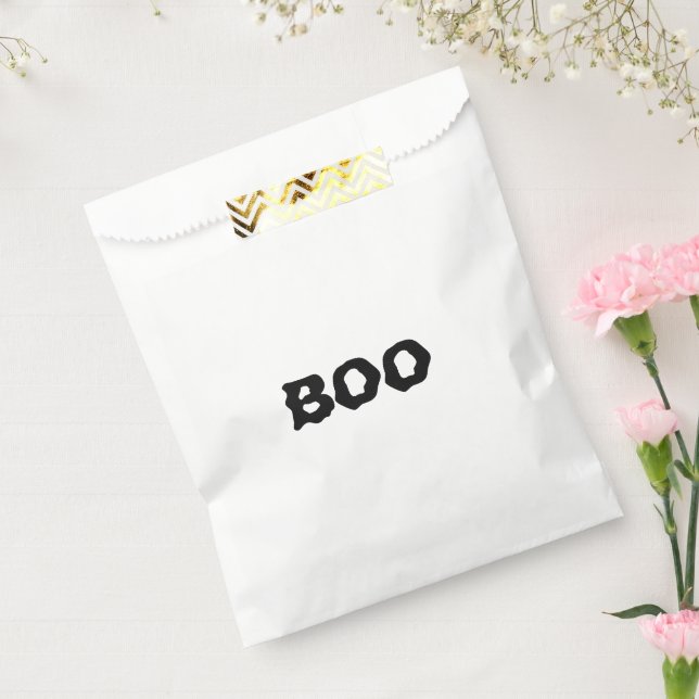 Boo black and white spooky Halloween  Favour Bags (Sealed)