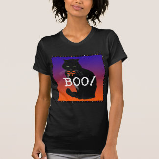"Boo!" Black Cat Halloween T-Shirt