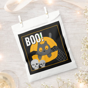 Boo Black Cat Pumpkin Skulls Kids Halloween  Favour Bags