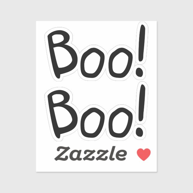 Boo black cute handwritten typography Halloween (Sheet)