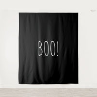Boo black spooky minimalist Halloween backdrop