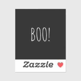 Boo black spooky typography minimalist Halloween