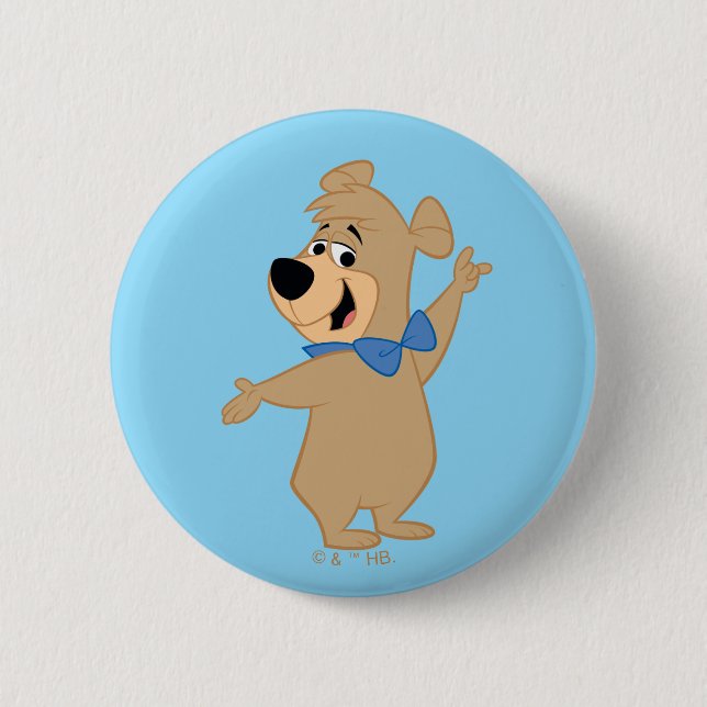 Boo-Boo Bear Arms Wide 6 Cm Round Badge (Front)