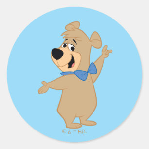 Boo-Boo Bear Arms Wide Classic Round Sticker