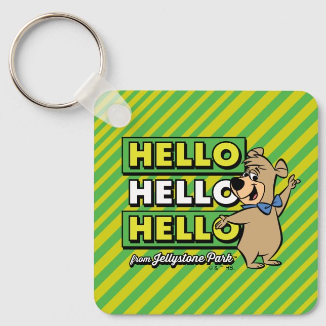 Boo-Boo Bear Hello Hello Hello From Jellystone Key Ring (Front)
