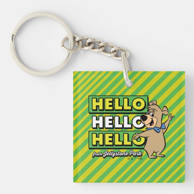 Boo-Boo Bear Hello Hello Hello From Jellystone Key Ring (Front)