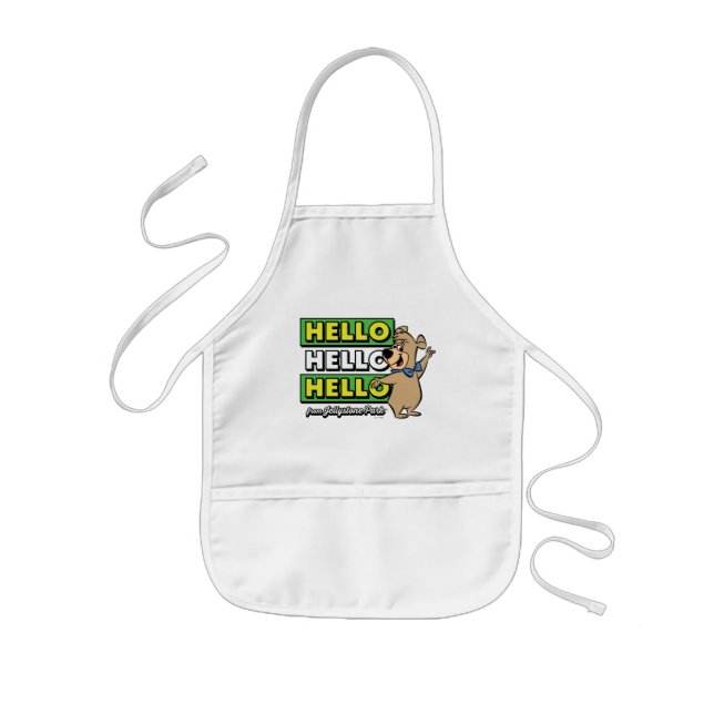 Boo-Boo Bear Hello Hello Hello From Jellystone Kids Apron (Front)