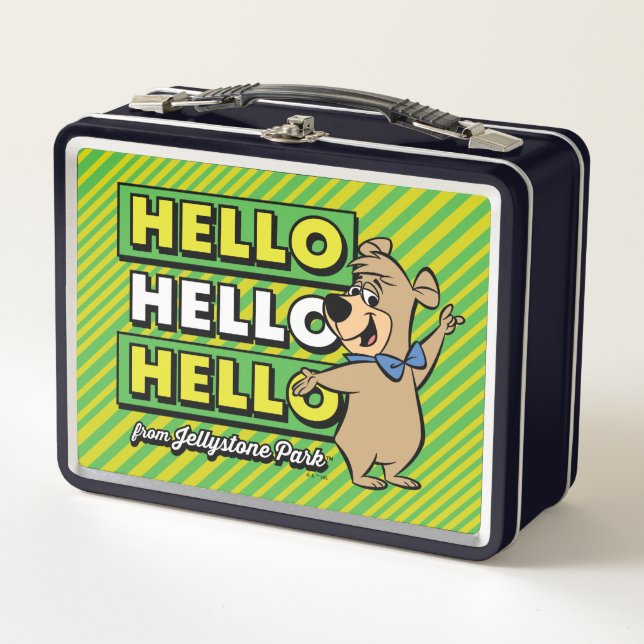 Boo-Boo Bear Hello Hello Hello From Jellystone Metal Lunch Box (Front)