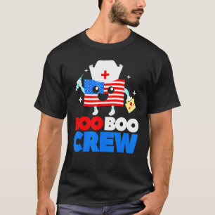 Boo Boo Crew American Flag 4th Of July USA Nurse T-Shirt
