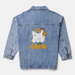 Boo boo crew chicken funny halloween denim jacket