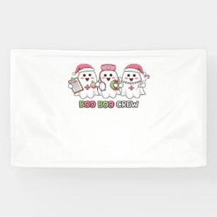 Boo Boo Crew Christmas, Ghost Nurse Oversized T-Sh Banner