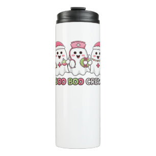 Boo Boo Crew Christmas, Ghost Nurse Oversized T-Sh Thermal Tumbler