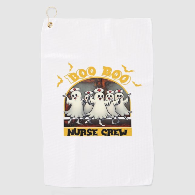 BOO BOO CREW CLASSIC NURSE HALLOWEEN T-SHIRT Overs Golf Towel (Front)