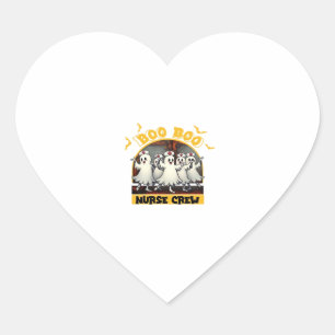 BOO BOO CREW CLASSIC NURSE HALLOWEEN T-SHIRT Overs Heart Sticker
