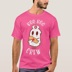 Boo Boo Crew Cute Ghost Nurse Halloween Costume T-Shirt
