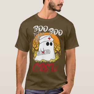 Boo Boo Crew, Cute Ghost RN Nurse Halloween Costum T-Shirt