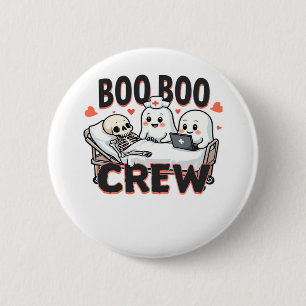 Boo Boo Crew Cute Halloween Nurse Ghosts Essential 6 Cm Round Badge