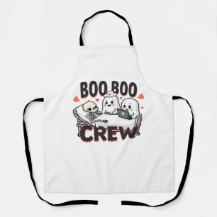 Boo Boo Crew Cute Halloween Nurse Ghosts Essential Apron