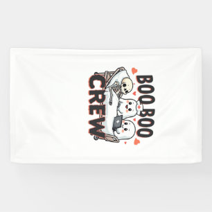 Boo Boo Crew Cute Halloween Nurse Ghosts Essential Banner