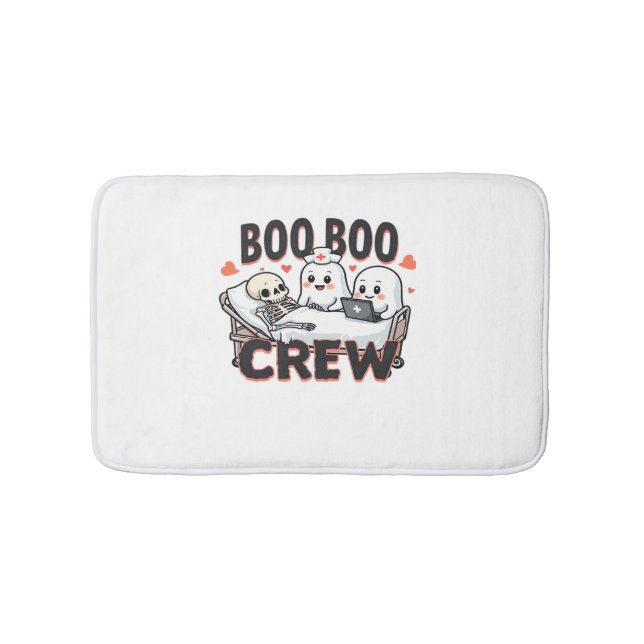 Boo Boo Crew Cute Halloween Nurse Ghosts Essential Bath Mat (Front)