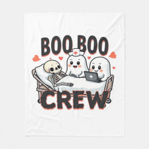 Boo Boo Crew Cute Halloween Nurse Ghosts Essential Fleece Blanket