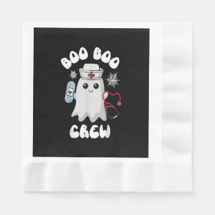 Boo Boo Crew Cute Nurse Ghost Funny Halloween Napkin