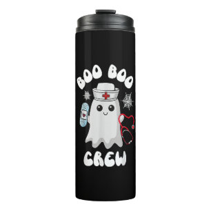 Boo Boo Crew Cute Nurse Ghost Funny Halloween Thermal Tumbler