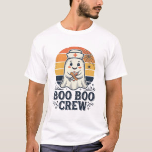Boo Boo Crew Cute Nurse Ghost Halloween Shirt Desi