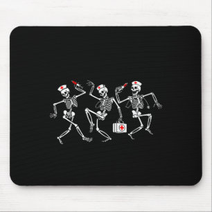 Boo Boo Crew Funny Dancing Skeleton Nurse Squad Ha Mouse Mat