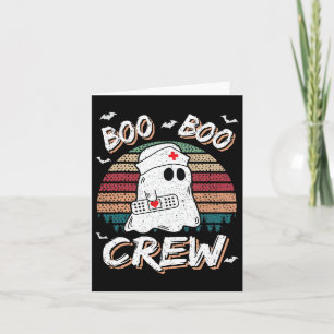 Boo Boo Crew Funny Ghost Ems Emt Paramedic Nurse H Card
