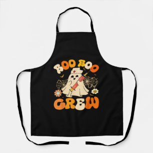 Boo Boo Crew Funny Ghost For Nurse, Retro Hallowee Apron