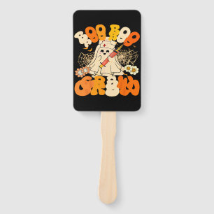 Boo Boo Crew Funny Ghost For Nurse, Retro Hallowee Hand Fan