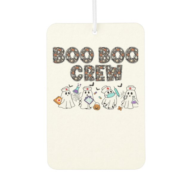 Boo Boo Crew � Funny Halloween Nurse Ghosts Medica Car Air Freshener (Front)
