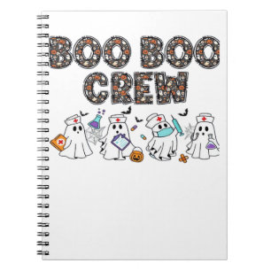 Boo Boo Crew � Funny Halloween Nurse Ghosts Medica Notebook