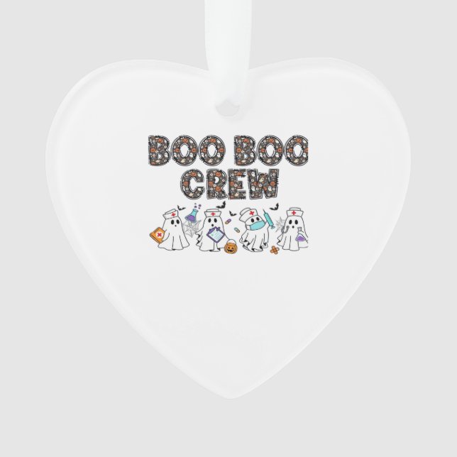 Boo Boo Crew � Funny Halloween Nurse Ghosts Medica Ornament (Front)