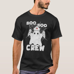 Boo Boo Crew Funny Nurse Halloween Ghost Costume T-Shirt