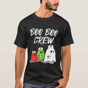 Boo Boo Crew Funny Nurse Halloween Hospital Ghost T-Shirt