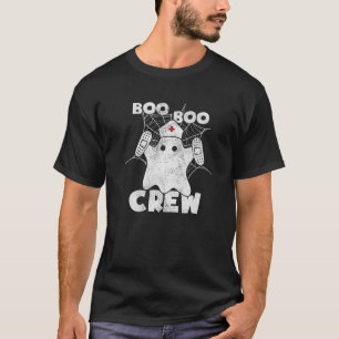 Boo Boo Crew Funny Nurse RN Halloween Ghost Costum T-Shirt