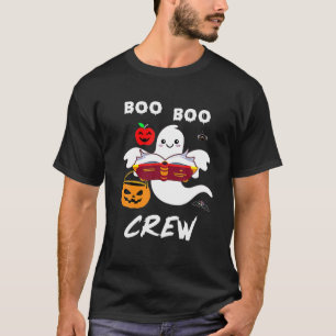 Boo Boo Crew Funny Teacher Halloween Ghost Costume T-Shirt